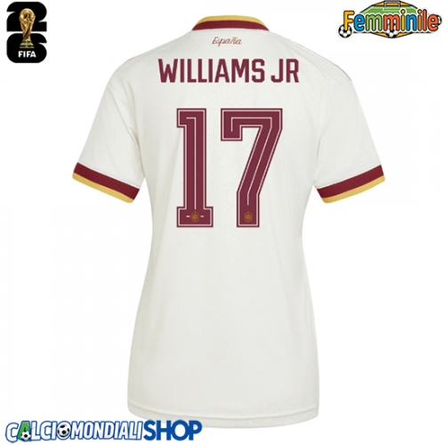 Maglie da calcio Spagna Nico Williams #17 Seconda Maglia Femminile Mondiali 2026  Manica Corta